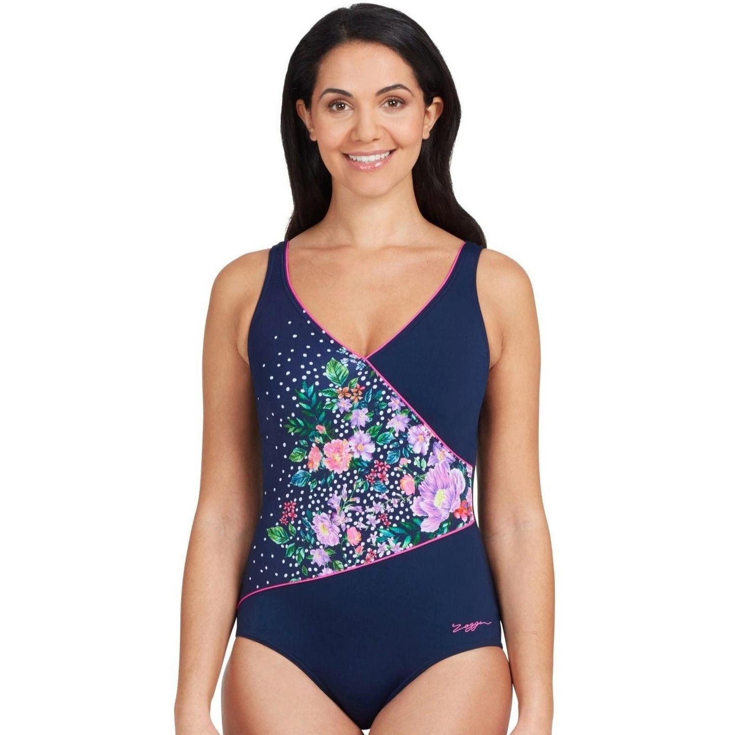 Zoggs Women's Martinique Wrap Front Swimsuit