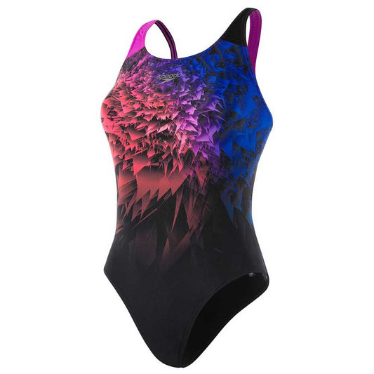 Speedo Women's Neonwhizz Placement Digital Powerback Swimsuit