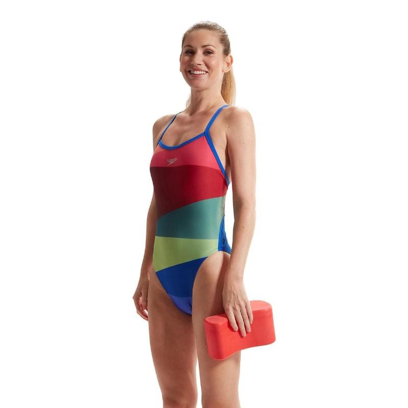 Speedo Placement Digital Turnback Women's Swimming Costume  2